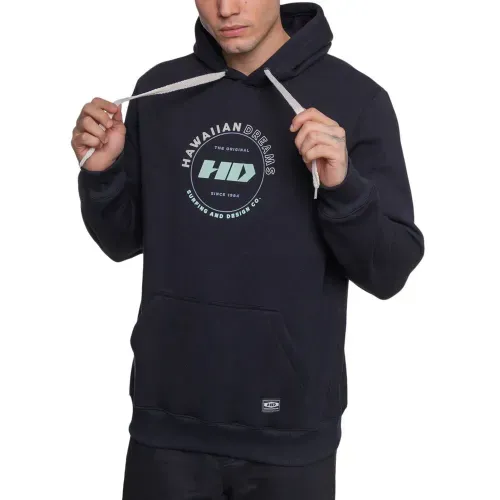 Moletom Masculino HD Canguru Fechado H161B PRETO-H161B- -1-